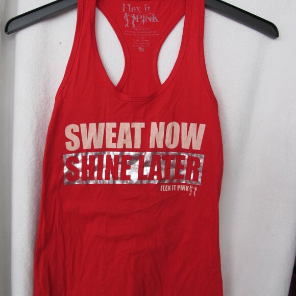Flex It Pink Sweat Now Tank Top - Picture 1 of 9